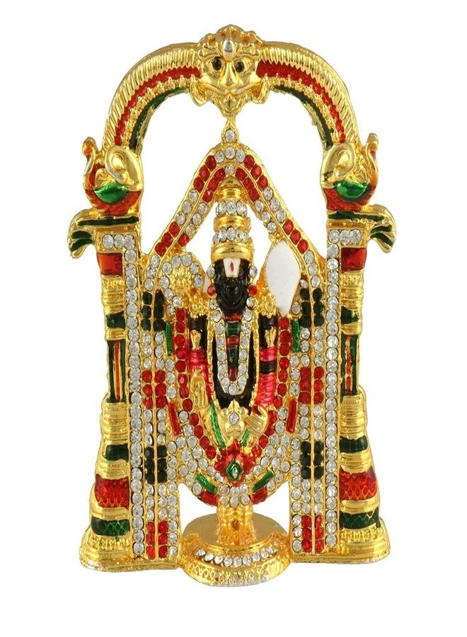 GCT Tirupati Balaji Idol Lord Venkateswara Idol (G-120) Color Metal Statue for Car Dashboard Home Décor Mandir Pooja Murti Temple Puja Office Table Showpiece - Image 1